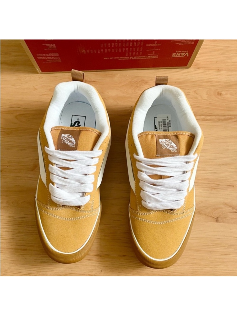 Vans Knu Skool Gum Bumper Honey Yellow Women 10.0 US - Picture 5 of 9